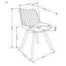 Стул HALMAR K519 корица/черный, поворотный